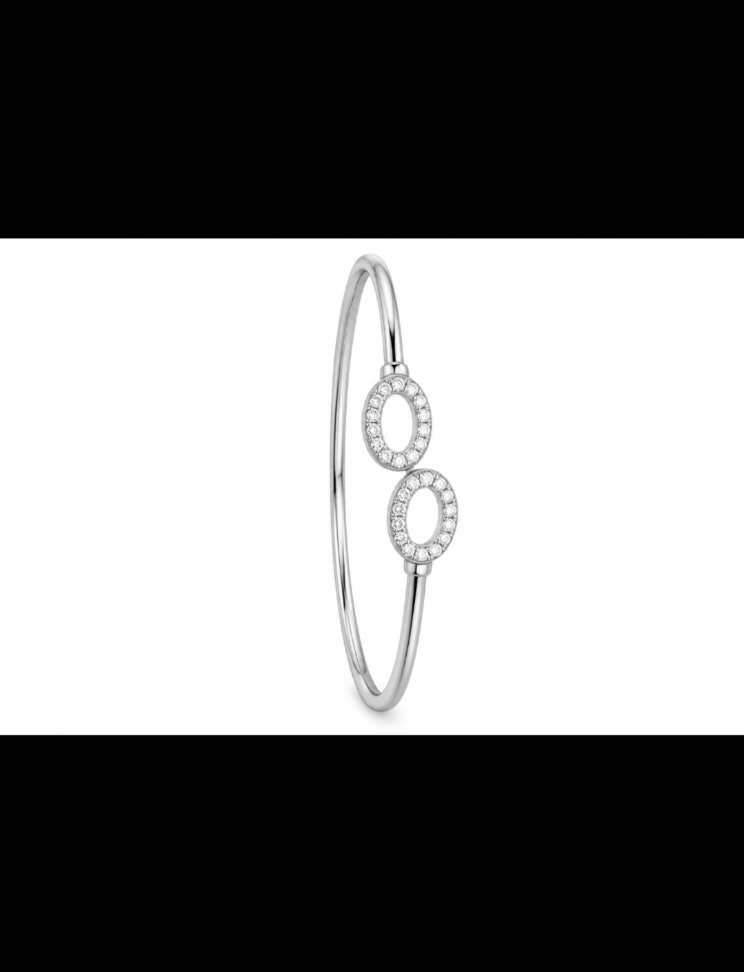 Oval Halo Bangle 